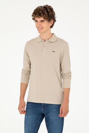 سوئیشرت بژ مردانه ساده U.S. Polo Assn. - کد 852389486