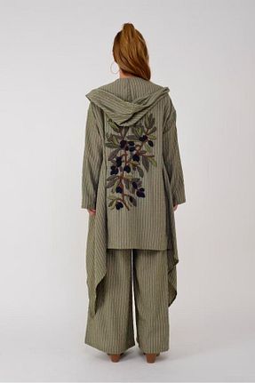 ست بالاتنه و پائین تنه خاکی زنانه بافتنی Bohem Stil - کد 759467870