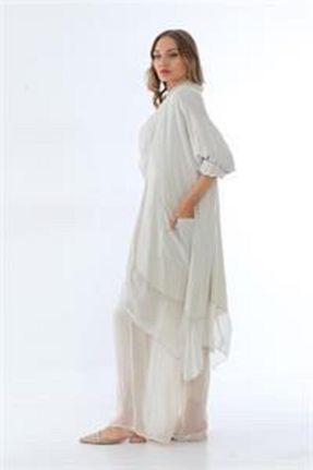 ست بالاتنه و پائین تنه بژ زنانه بافتنی Bohem Stil - کد 816881685