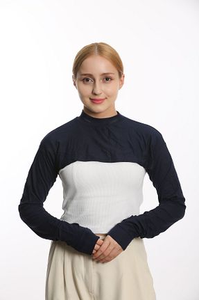 گردنی سرمه ای زنانه پنبه ای Modamelita - کد 859083404