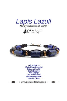دستبند جواهر سرمه ای زنانه سنگ طبیعی OSMANLI DOĞAL TAŞ - کد 819055267