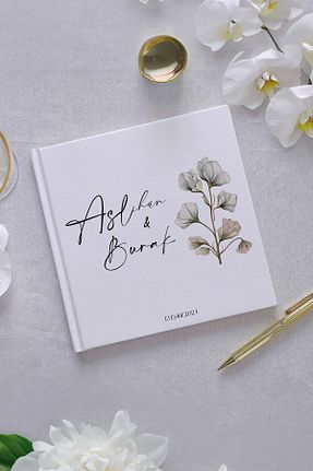 دفتر سفید چرم وگان Pera Wedding - کد 860814818