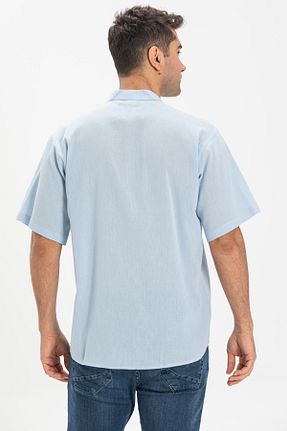 تیشرت آبی مردانه رگولار Eliş Şile Bezi - کد 92973501