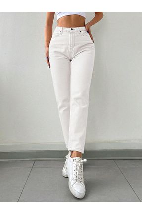 شلوار جین سفید زنانه پاچه ساده Polo State - کد 856292703