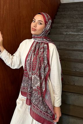 شال زرشکی زنانه lamelif.com - کد 861894622