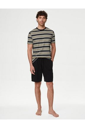 ست لباس راحتی مشکی مردانه پنبه ای Marks & Spencer - کد 850915420