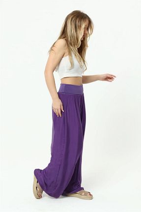 شلوار بنفش زنانه بافتنی Bohem Stil - کد 357072850