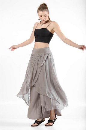شلوار بژ زنانه پارچه Bohem Stil - کد 463217660