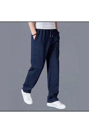 شلوار گرمکن سایز بزرگ سرمه ای مردانه اورسایز FİTGO - کد 789982116