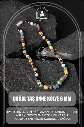 گردنبند جواهر رنگی زنانه سنگ OSMANLI DOĞAL TAŞ - کد 314019878