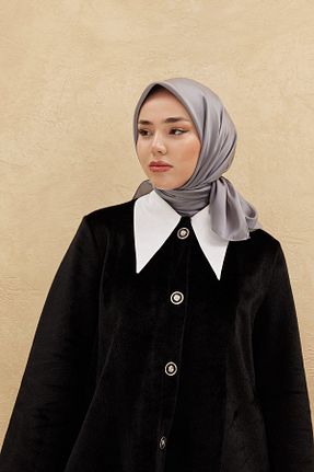 روسری طوسی پلی استر Silk Home - کد 802455936