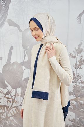 شال سرمه ای زنانه پنبه پلی استر ARMANDA - کد 861940306