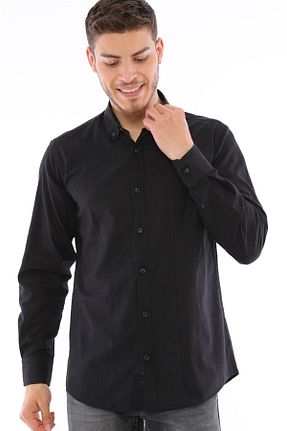 پیراهن مشکی مردانه رگولار Dewberry - کد 100273127