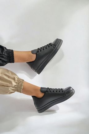 کفش اسنیکر مشکی زنانه بند دار Waresta - کد 861952755