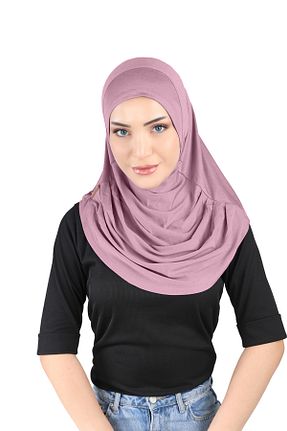 روسری صورتی پنبه ای Ecardin - کد 861951143