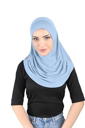 روسری آبی پنبه ای Ecardin - کد 861951339