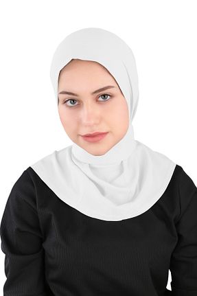 روسری سفید ساده Ecardin - کد 861951147