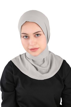 روسری طوسی ساده Ecardin - کد 861951081