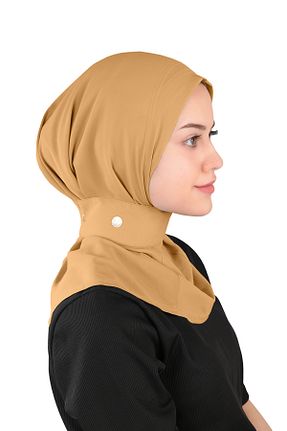 روسری طلائی ساده Ecardin - کد 861951312