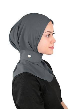 روسری طوسی ساده Ecardin - کد 861951044