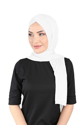 روسری سفید پلی استر Ecardin - کد 861951069