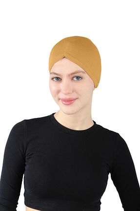 کلاه شنای حجاب زرد زنانه Ecardin - کد 861950975