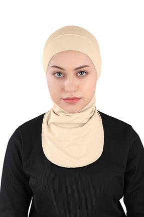 کلاه شنای حجاب بژ زنانه Ecardin - کد 861951191