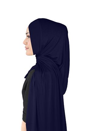 روسری سرمه ای پلی استر Ecardin - کد 861951150
