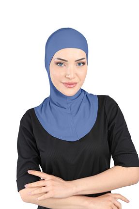 کلاه شنای حجاب سرمه ای زنانه Ecardin - کد 861951221