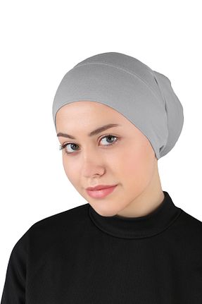 کلاه شنای حجاب طوسی زنانه Ecardin - کد 861951120
