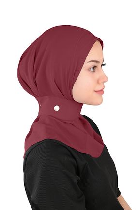 روسری زرشکی ساده Ecardin - کد 861951122