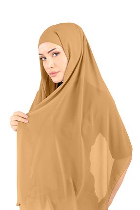 روسری طلائی شیفون Ecardin - کد 861951342