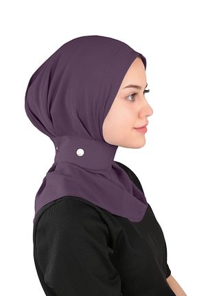 روسری بنفش ساده Ecardin - کد 861951112