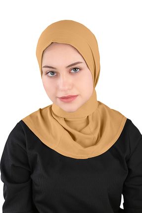روسری طلائی ساده Ecardin - کد 861951312