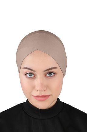 کلاه شنای حجاب قهوه ای زنانه Ecardin - کد 861950910