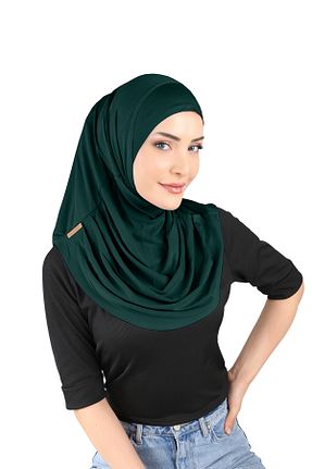 روسری سبز پنبه ای Ecardin - کد 861951556