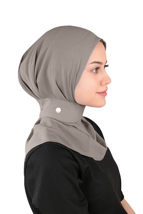 روسری طوسی ساده Ecardin - کد 861951124