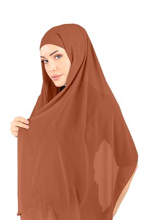 روسری نارنجی شیفون Ecardin - کد 861951326