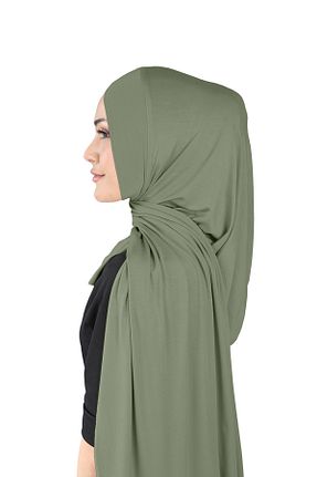 روسری خاکی پلی استر Ecardin - کد 861951275