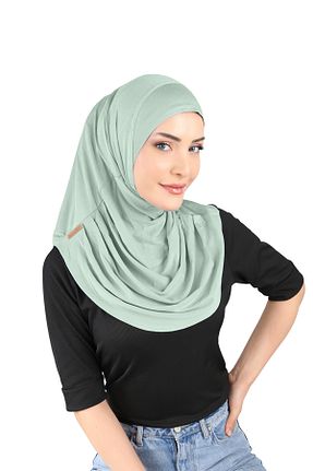 روسری سبز پنبه ای Ecardin - کد 861951133