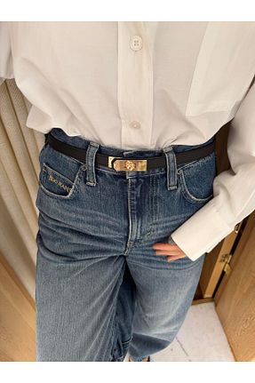 کمربند مشکی زنانه چرم مصنوعی Tina İstanbul - کد 859412187