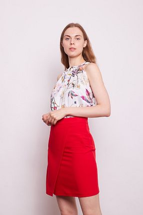 دامن قرمز زنانه پنبه ای Jument - کد 306083571