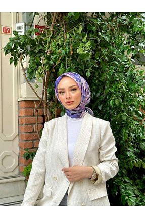 روسری بنفش پنبه ای İpekhan - کد 768010153