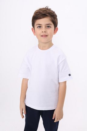 تیشرت سفید بچه گانه یقه دوچرخه Toontoy - کد 849030280