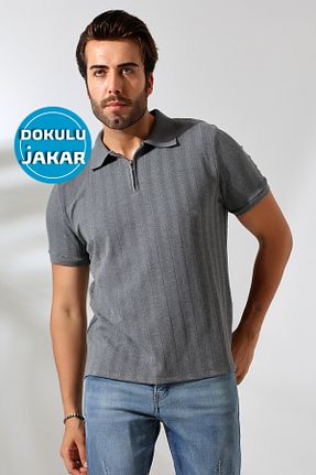 تیشرت طوسی مردانه رگولار GW - کد 849741945