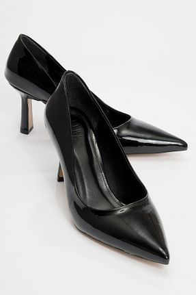 کفش استایلیتو مشکی پاشنه نازک luvishoes - کد 861970588