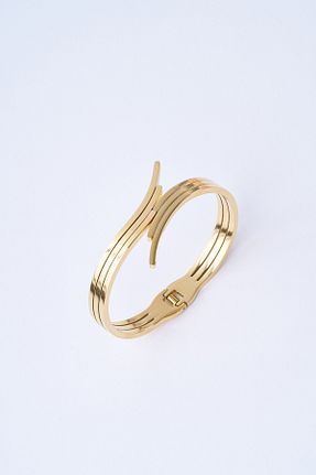 دستبند استیل (فولاد) طلائی استیل (فولاد) Mirey - کد 862774873