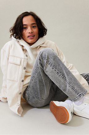 شلوار جین طوسی بچه گانه پاچه تنگ H&M - کد 861969513