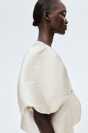 بلوز بژ زنانه ساده H&M - کد 861031442