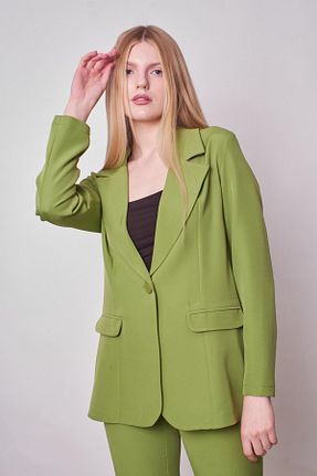 کت بلیزر سبز زنانه پنبه - الاستین Jument - کد 801436068